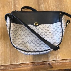 Authentic vintage Gucci crossbody bag navy blue